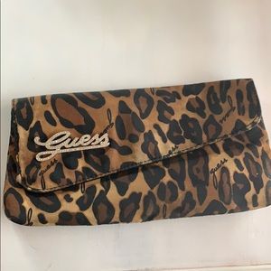 Guess leopard clutch